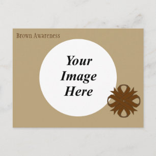 Brown Clover Ribbon Template by Kenneth Yoncich Postcard