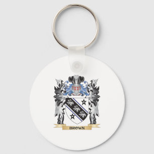 Brown Coat of Arms - Family Crest Key Ring