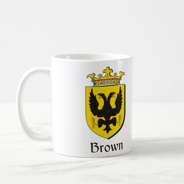 Brown Coat Of Arms From Heraldics Coffee Mug (Left)