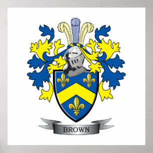 Brown Coat of Arms Poster
