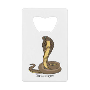 Brown cobra snake illustration