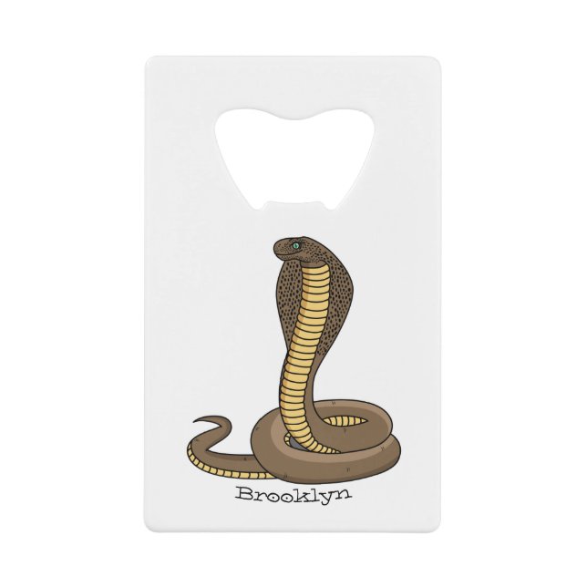 Brown cobra snake illustration  (Front)