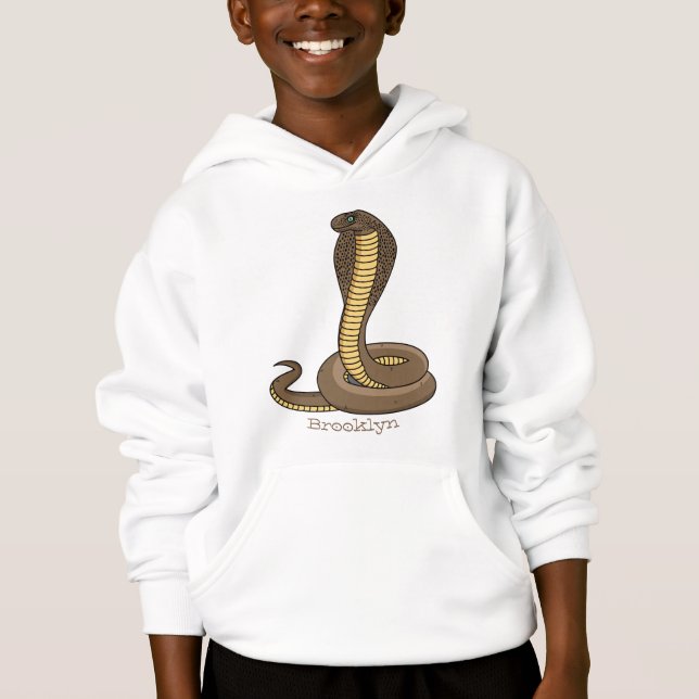 Brown cobra snake illustration (Front)