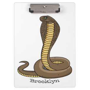 Brown cobra snake illustration clipboard