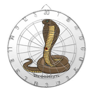 Brown cobra snake illustration dartboard