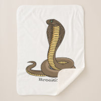 Brown cobra snake illustration 