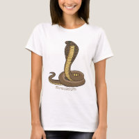 Brown cobra snake illustration
