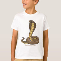 Brown cobra snake illustration