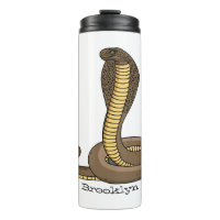 Brown cobra snake illustration