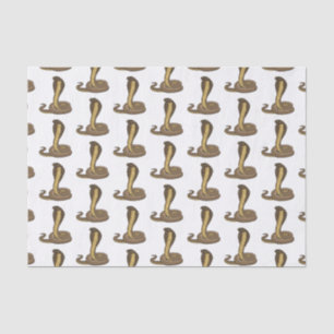 Brown cobra snake illustration  tissue paper