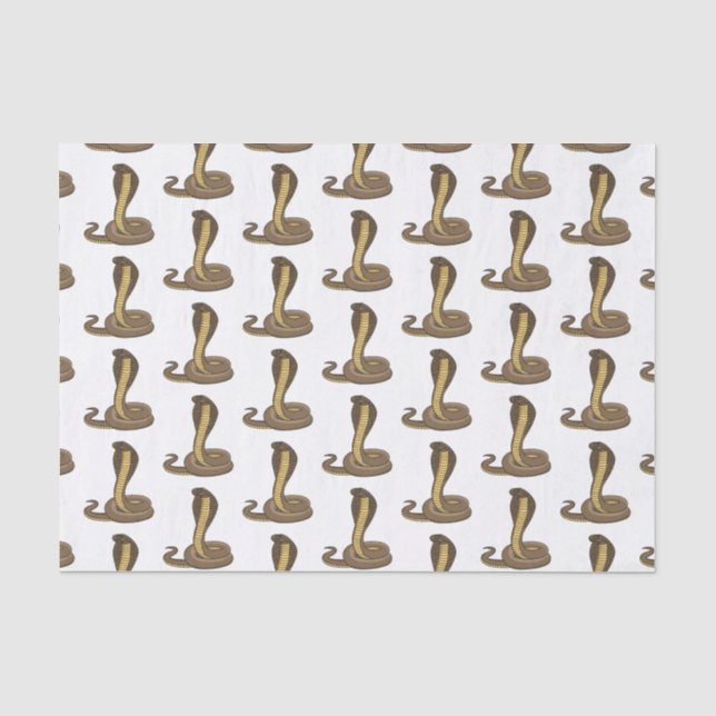 Brown cobra snake illustration  tissue paper (Front)