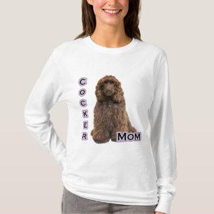 Brown Cocker Spaniel Mom; Cocker Spaniel Mother T-Shirt