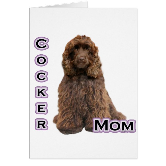 Brown Cocker Spaniel Mum; Cocker Spaniel Mother (Front)