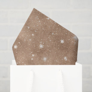 Brown Cocoa Glitter Birthday Tissue Paper
