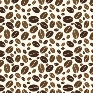 Brown Coffee Beans Pattern Bone China Mug
