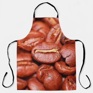 Brown coffee beans roasted apron