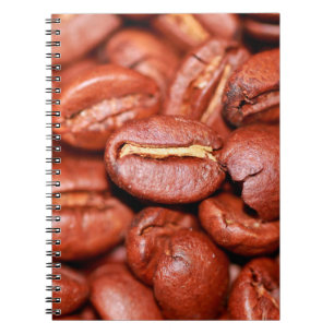 Brown coffee beans roasted notebook