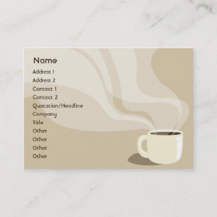 Brown Coffee Cup - Chubby Business Card
