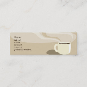 Brown Coffee Cup - Skinny Mini Business Card