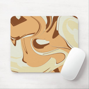 Brown Coffee Swirl Mouse Pad