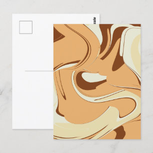 Brown Coffee Swirl Postcard