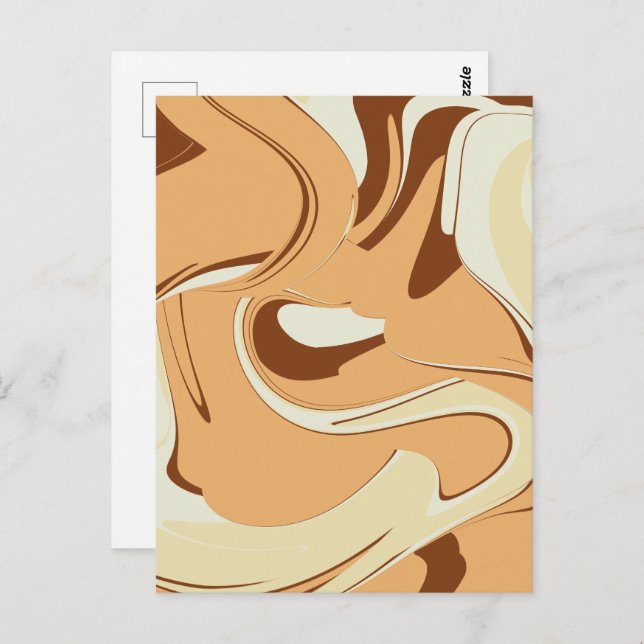 Brown Coffee Swirl Postcard (Front/Back)