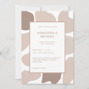 Brown Coffee Tone Wedding Invitation