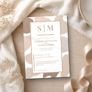 Brown Coffee Tone Wedding Invitation