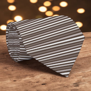 Brown Colour Stripes Necktie