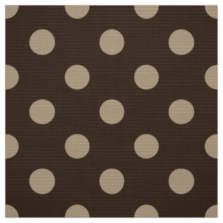 brown coloured polka dots pattern fabric