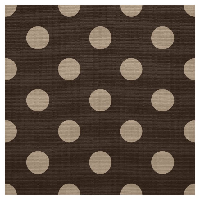 brown coloured polka dots pattern fabric (Swatch)