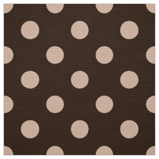 brown coloured polka dots pattern fabric