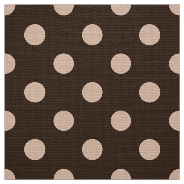 brown coloured polka dots pattern fabric (Swatch)