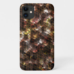 Brown coloured triangular mosaic with slight relie Case-Mate iPhone case