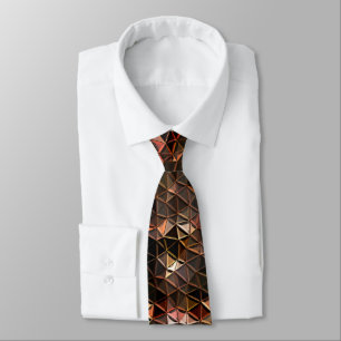 Brown coloured triangular mosaic with slight relie tie