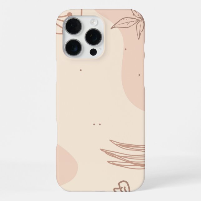 Brown Colourful Floral Linktree | iPhone Case (Back)