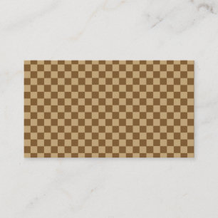Brown Combination Classic Chequerboard by STaylor Business Card