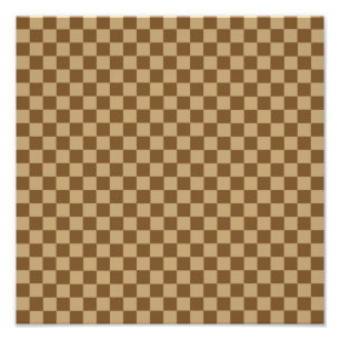 Brown Combination Classic Chequerboard by STaylor Photo Print