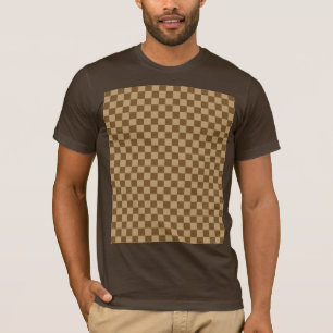 Brown Combination Classic Chequerboard T-Shirt