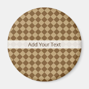 Brown Combination Diamond Pattern by STaylor Magnet