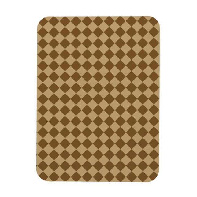 Brown Combination Diamond Pattern by STaylor Magnet (Vertical)