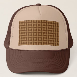 Brown Combination Diamond Pattern by STaylor Trucker Hat