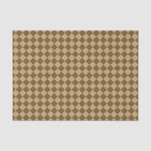 Brown Combination Diamond Pattern Tissue Paper