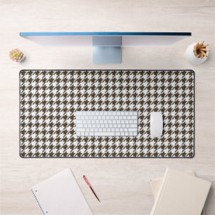 Brown Combination Houndstooth by Shirley Taylor Desk Mat