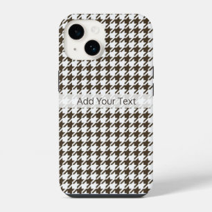 Brown Combination Houndstooth by Shirley Taylor iPhone 14 Case
