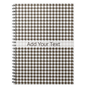 Brown Combination Houndstooth by Shirley Taylor Spiral Notebook