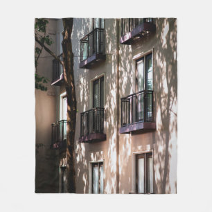 BROWN CONCRETE BUILDING DURING DAYTIME-4 FLEECE BLANKET