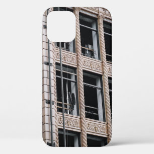 BROWN CONCRETE BUILDING WITH GLASS WINDOWS iPhone 12 CASE