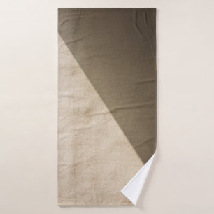 Brown concrete wall bath towel