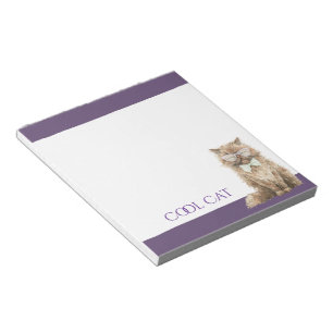 Brown Cool Cat Glasses   Notepad